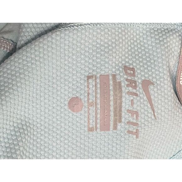 Nike Dri Fit Green-Blue Running Shirt with Thumbholes - Picture 8 of 9